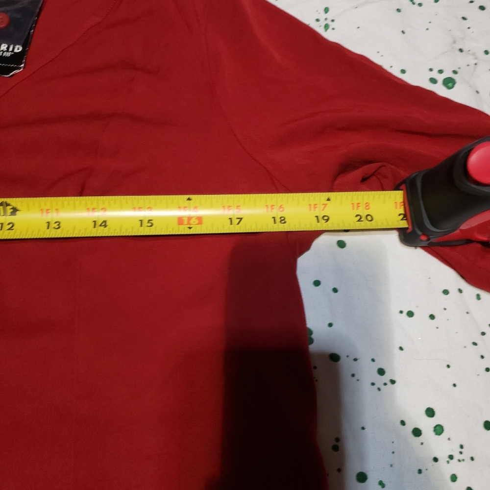 Silky Red Button Down - Picture 3 of 9